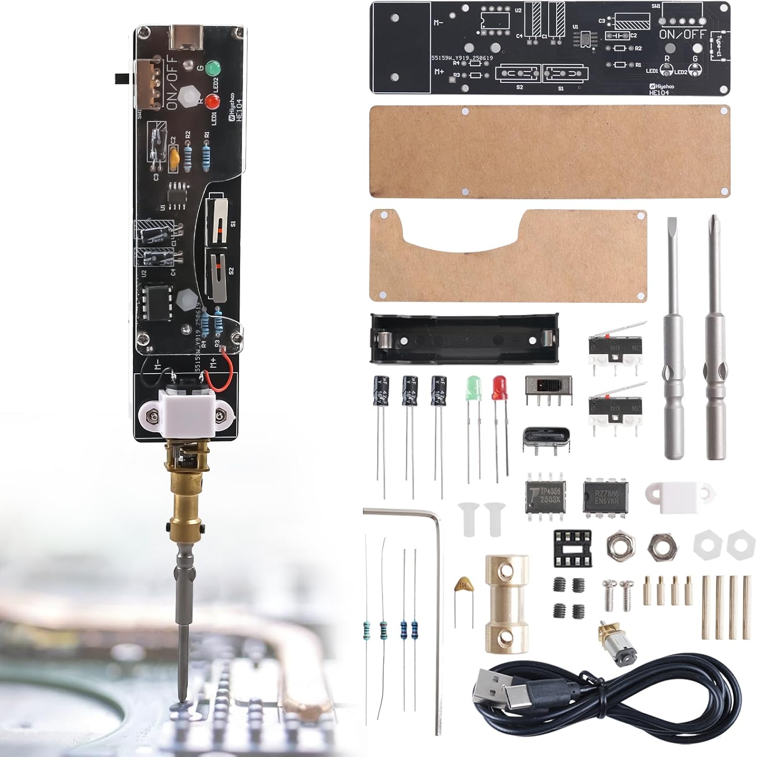 Electronics Repair Gadgets - USB Şarj Edilebilir Elektrikli Tornavida Lehimleme